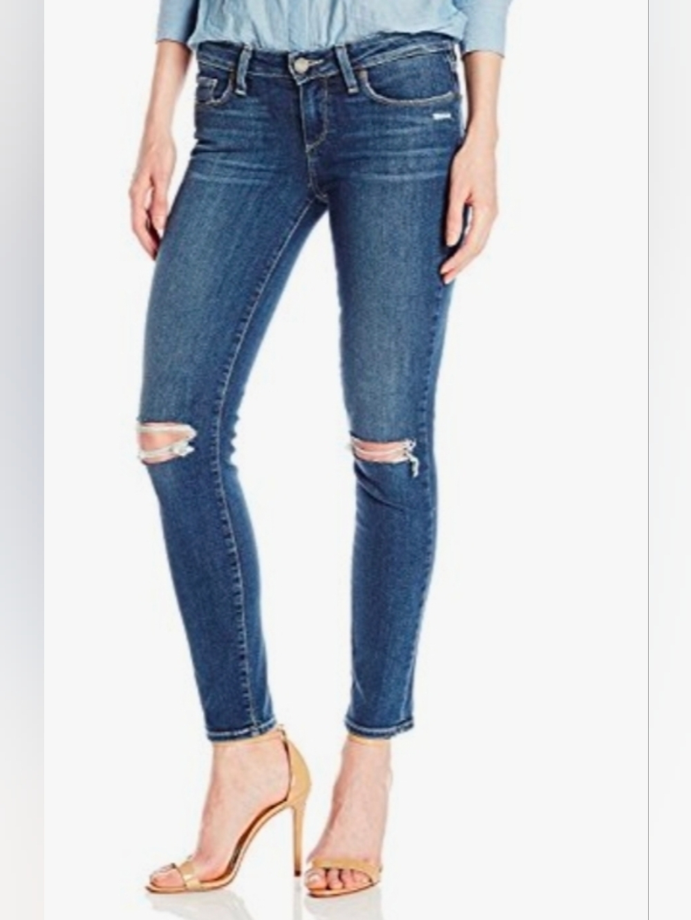 ❤️ PAIGE VERDUGO ANKLE SKINNY JEANS, DISTRESSED, 10 (30)